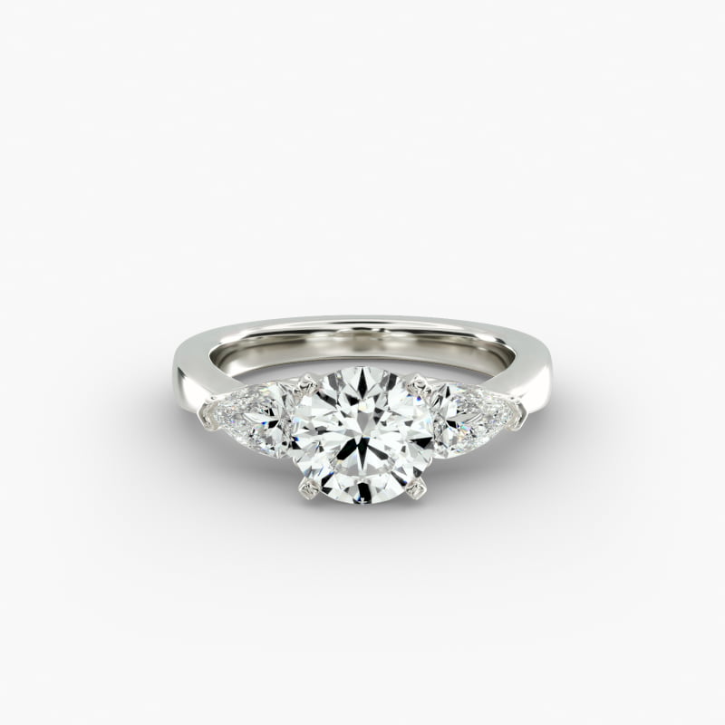 Classic Pear Shaped Lab-Grown Diamond Engagement Ring in Platinum (1/2 ct. tw.)