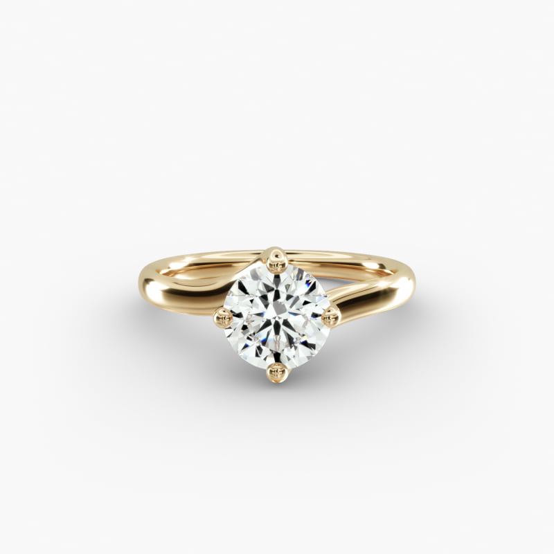ZAC ZAC POSEN  Bypass Solitaire Engagement Ring in 14K Yellow Gold