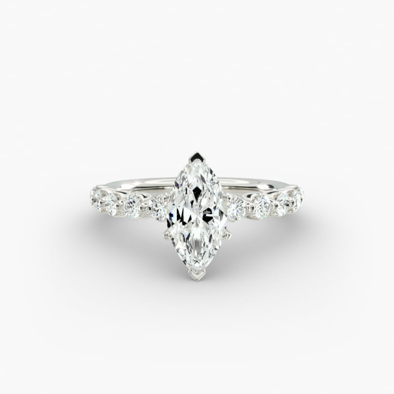 Floating Lab-Grown Diamond Engagement Ring in 14k White Gold (3/8 ct.tw.)