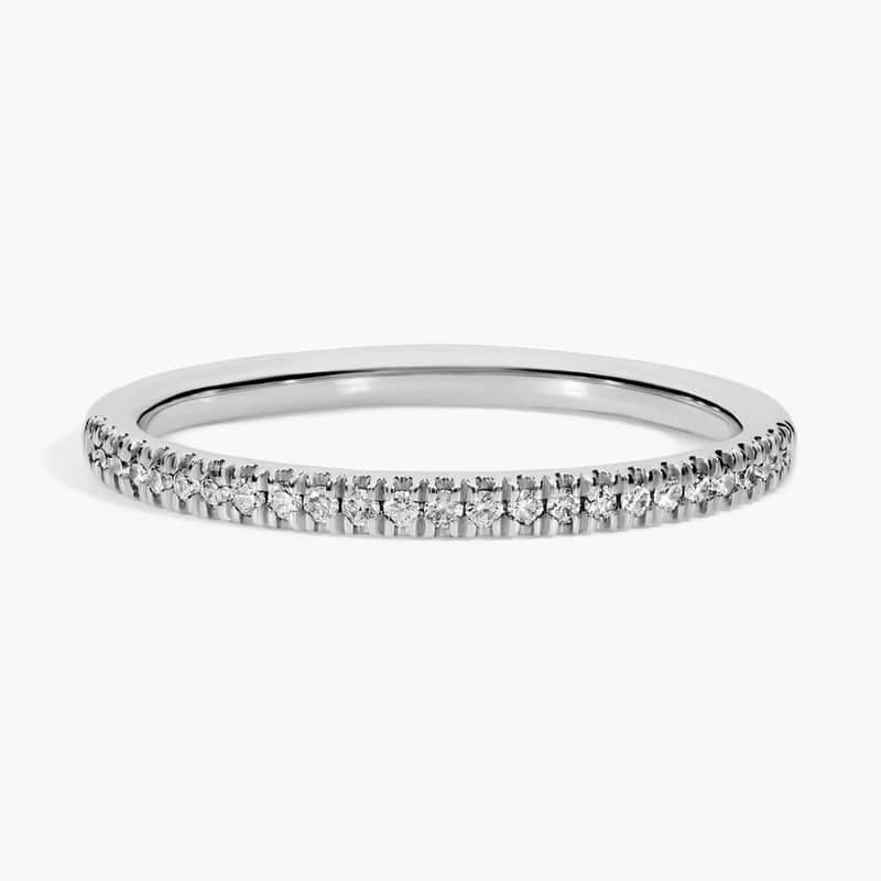 Petite Micropavé Lab-Grown Diamond Ring in Platinum (1/10 ct. tw.)