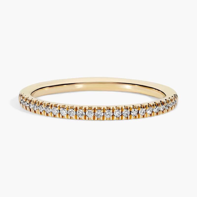 Petite Micropavé Lab-Grown Diamond Ring in 14k Yellow Gold (1/10 ct. tw.)