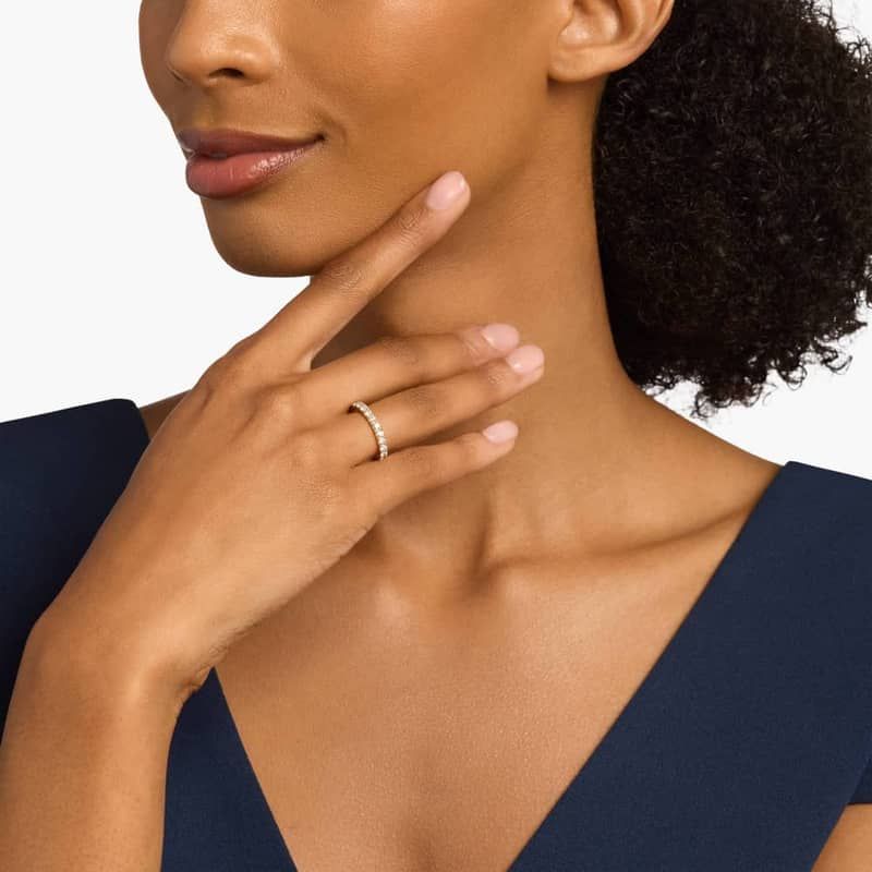 Riviera Pavé Diamond Ring in 18k Yellow Gold (1/2 ct. tw.)