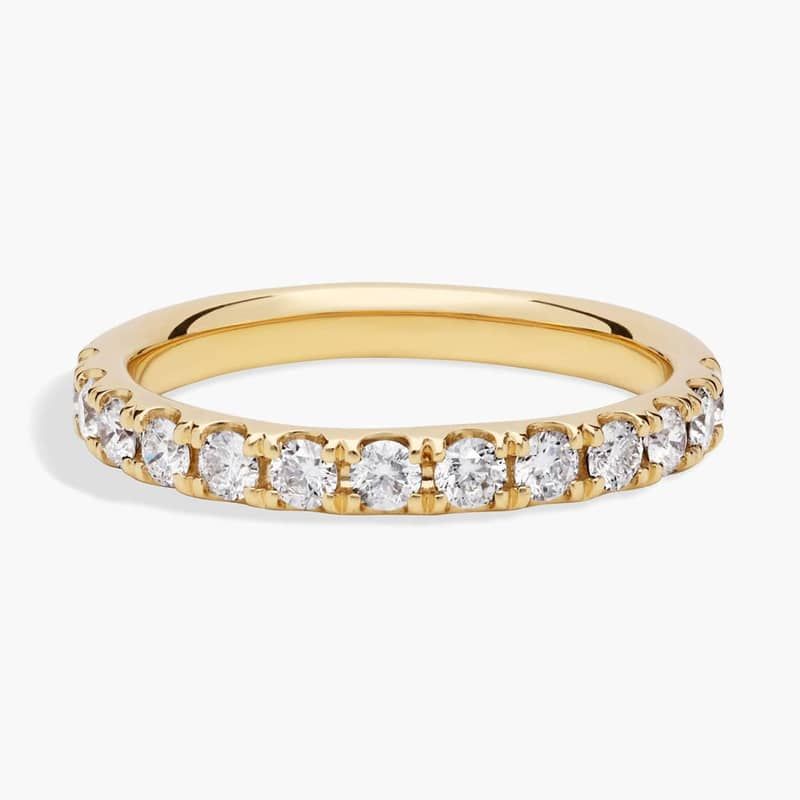 Riviera Pavé Diamond Ring in 18k Yellow Gold (1/2 ct. tw.)