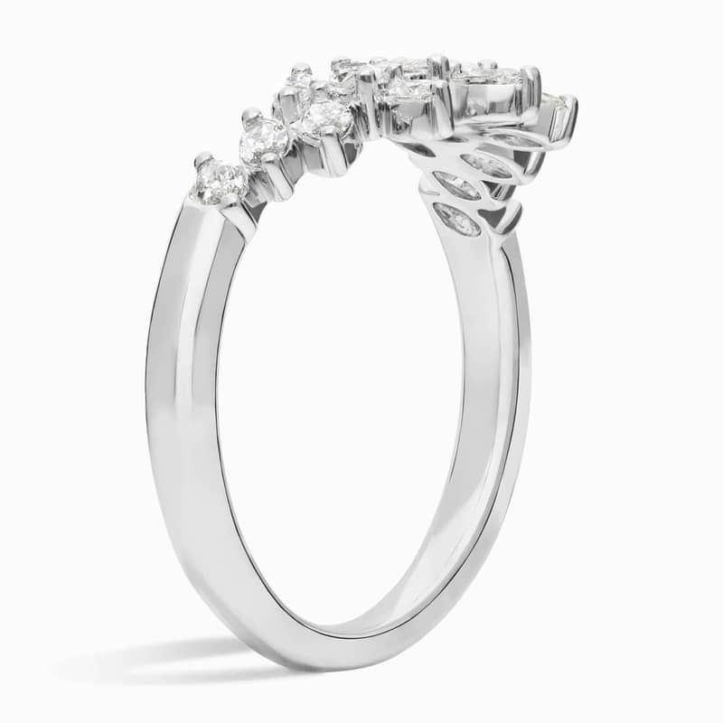 Marquise Diamond Crown Wedding Ring in 14k White Gold (5/8 ct. tw.)