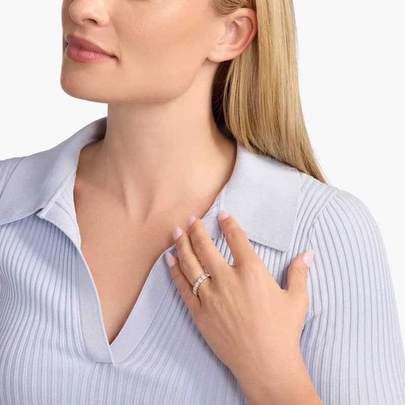 7 Stone Asscher Bezel Diamond Anniversary Ring in 14k Yellow Gold (1 3/4 ct. tw.)