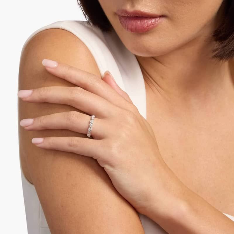 Romantic Vintage Lace Lab-Grown Diamond Ring in Platinum (1/3 ct. tw.)