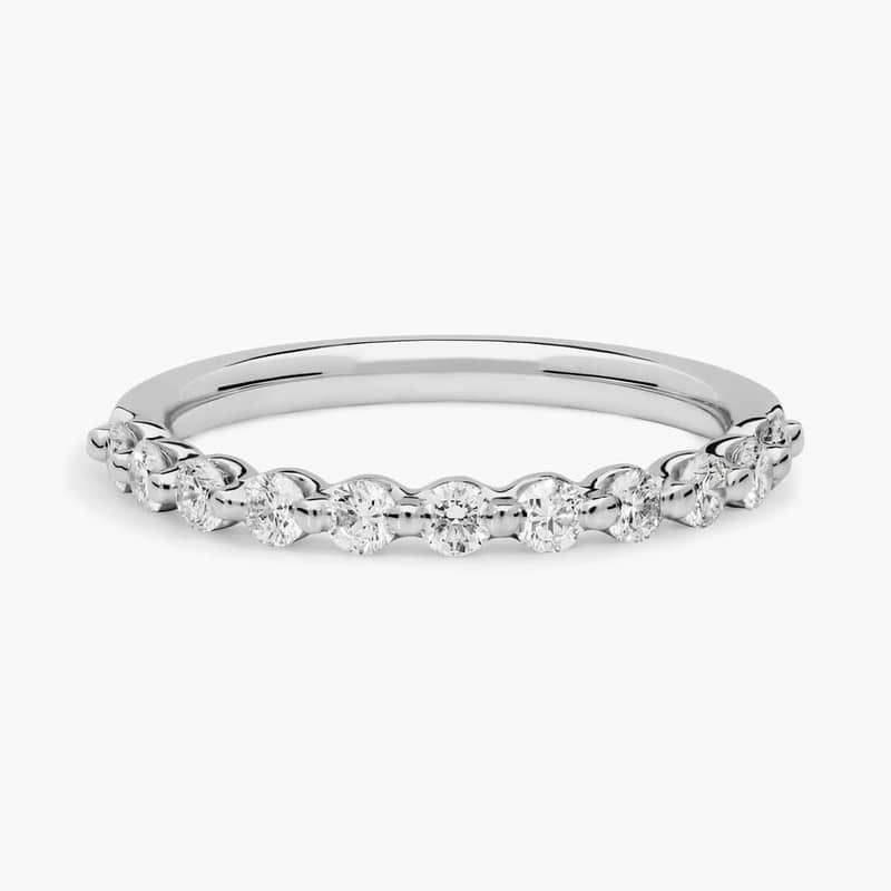 Floating Lab-Grown Diamond Wedding Ring In 14K White Gold (1/2 Ct. tw. - F-G / VS2-SI1)