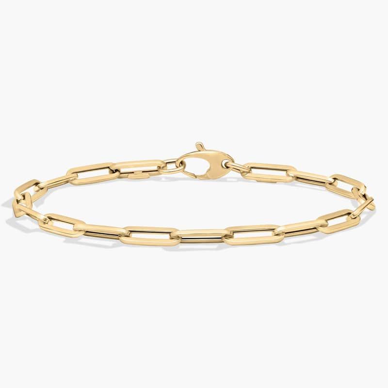 7.5" Paperclip Bracelet in 14k Italian Yellow Gold (4 mm)