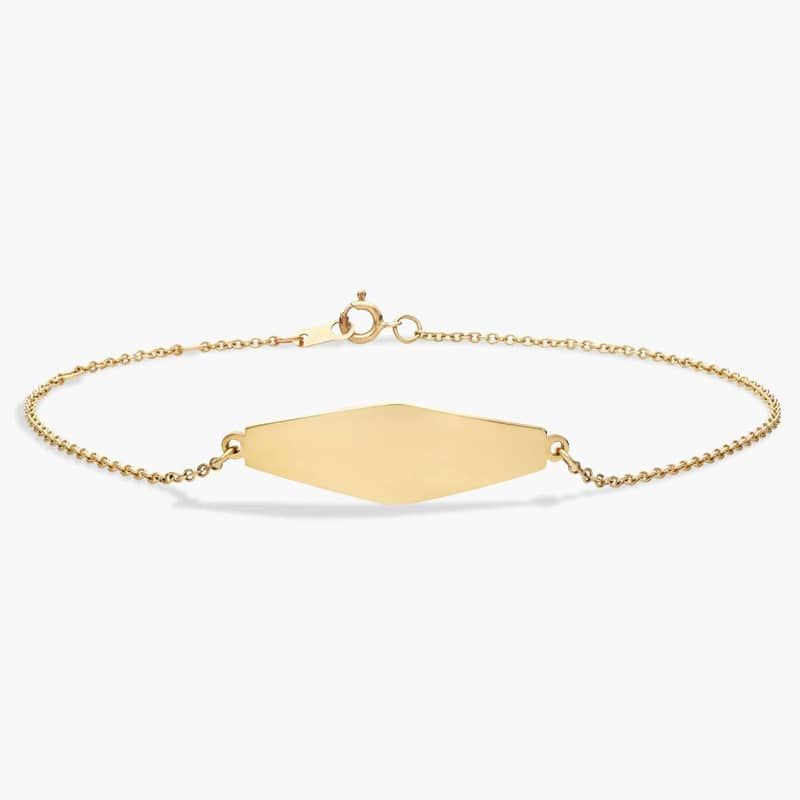 7.5" Bar Bracelet in 14k Yellow Gold (1.15 mm)