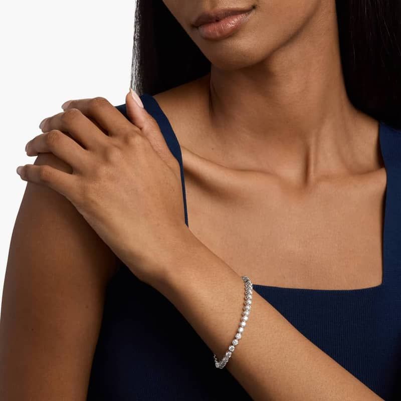 7 " Four Prong Lab-Grown Diamond Tennis Bracelet In 14k White Gold (7 Ct. - F-G / VS2-SI1)