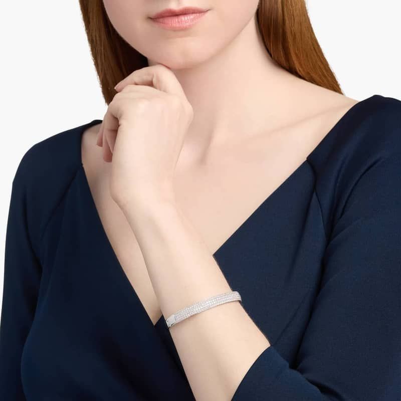 Diamond Multi-Row Bangle in 14k White Gold (3 1/6 ct. tw.)