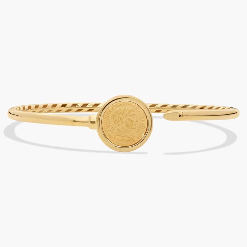 8" Coin Cuff Bracelet in 14K Yellow Gold
