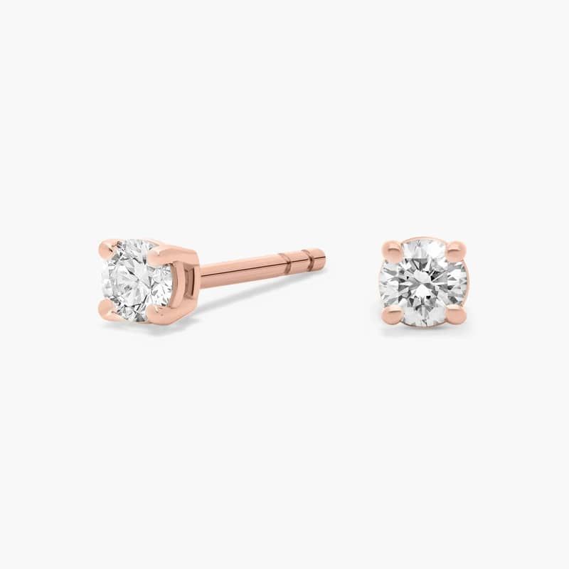 Diamond Stud Earrings in 14k Rose Gold (1/5 ct. tw.)