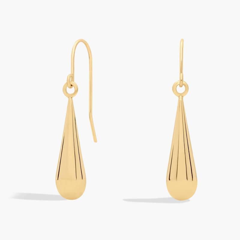 Teardrop Dangle Earrings in 14k Yellow Gold