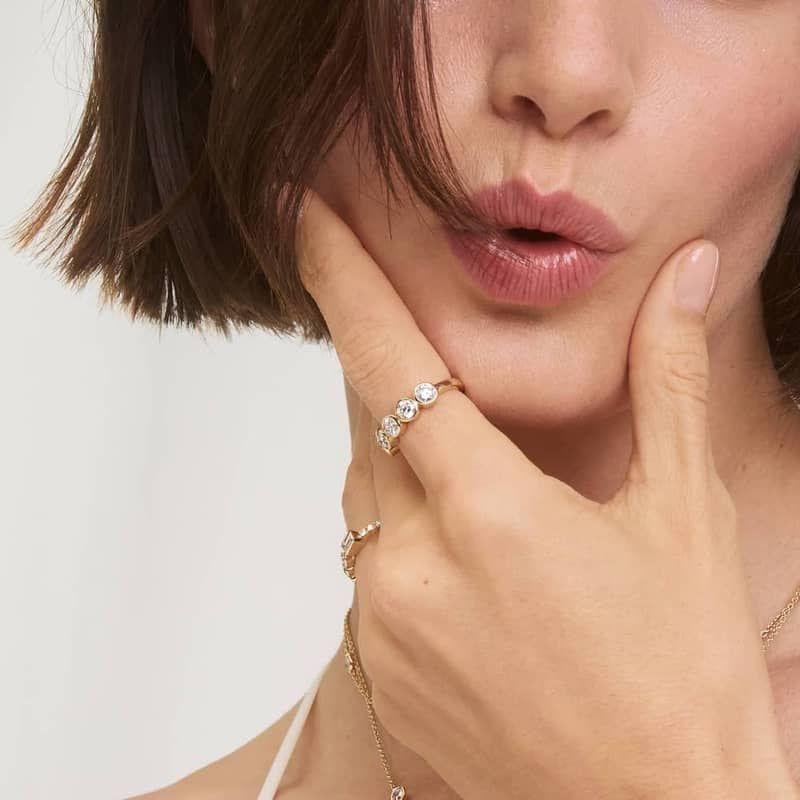 Lab-Grown Diamond Bezel Ring in 14K Yellow Gold