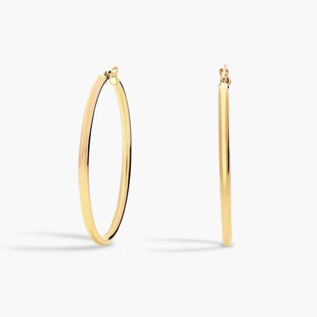 14k yellow gold medium hoop earrings 