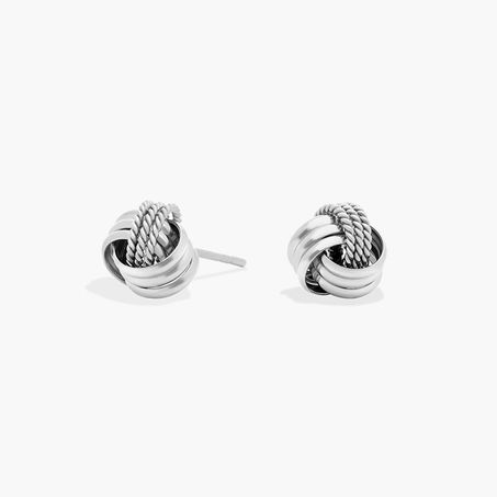 Sterling silver knot earrings